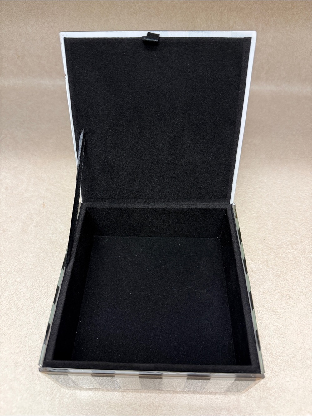 Paris Striped Decorative Box - Black & White with Gold Script - Picture 2 of 5